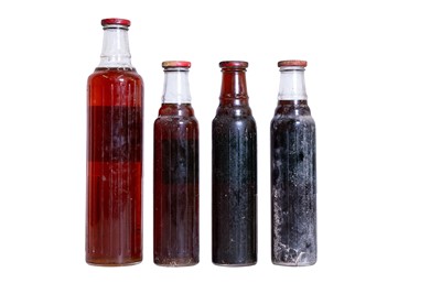 Lot 296 - Four Shell X-100 Glass Oil Bottles