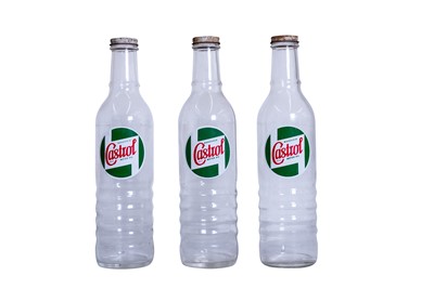 Lot 301 - Three Castrol Glass Oil Bottles