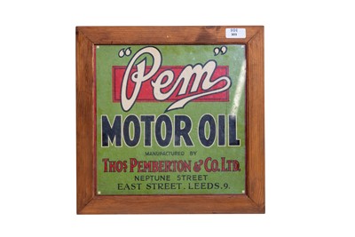 Lot 303 - Pem Motor Oil Advertising Poster