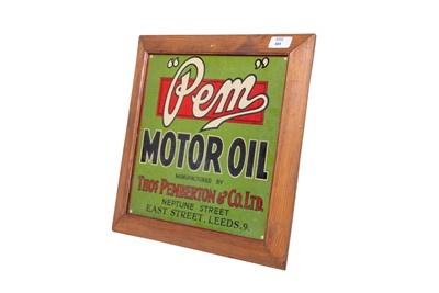Lot 303 - Pem Motor Oil Advertising Poster