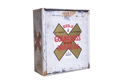 Lot 313 - Redex Gold Cross Motor Oil Wall Cabinet