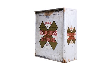 Lot 313 - Redex Gold Cross Motor Oil Wall Cabinet