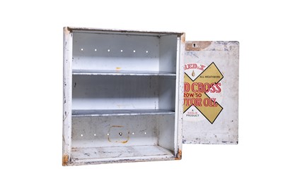 Lot 313 - Redex Gold Cross Motor Oil Wall Cabinet