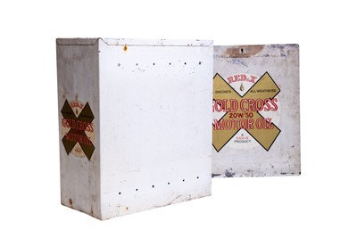 Lot 313 - Redex Gold Cross Motor Oil Wall Cabinet