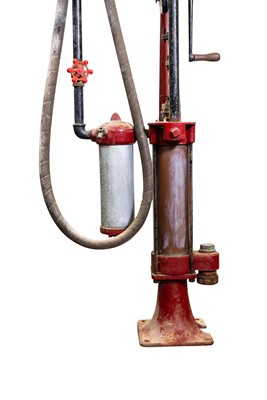 Lot 316 - Bowser Skeleton Hand-Crank Petrol Pump