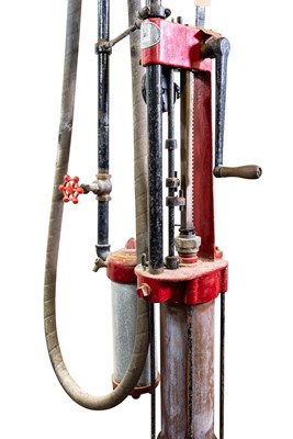 Lot 316 - Bowser Skeleton Hand-Crank Petrol Pump
