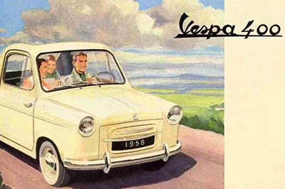 Lot 136 - 1959 Vespa 400 Micro Car