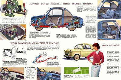 Lot 1959 Vespa 400 Micro Car