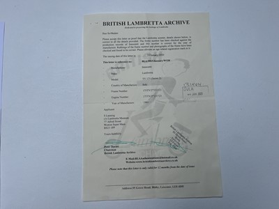 Lot 140 - 1961 Lambretta TV175 Series 2