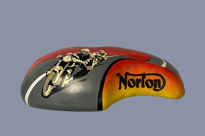 Lot 205 - Norton 961 Tank Art 'TT Racing' for the 'Pass the Smile' Charity