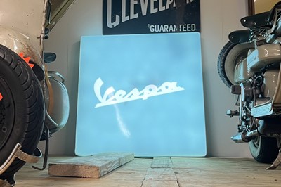 Lot 134 - c.1995 Original Vespa Dealer Illuminated Sign