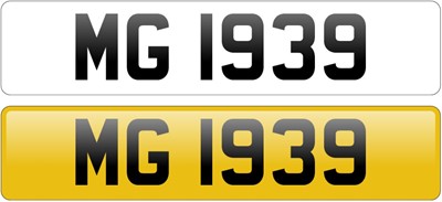 Lot 200 - Registration Number 'MG 1939'