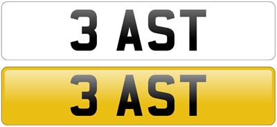 Lot 92 - Registration Number ' 3 AST '