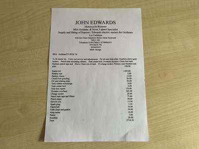 Lot 330 - 1961 BSA Gold Star DBD34