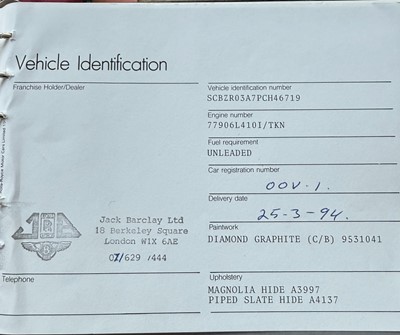 Lot 58 - 1994 Bentley Turbo R