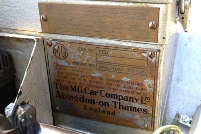 Lot 120 - 1953 MG TD