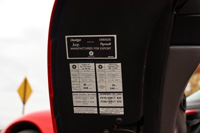 Lot 11 - 1995 Dodge Viper RT/10 Roadster