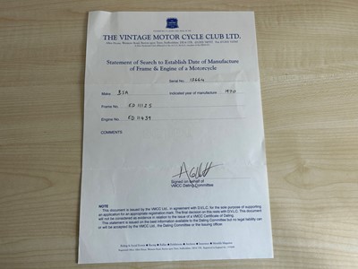 Lot 356 - 1970 BSA Starfire