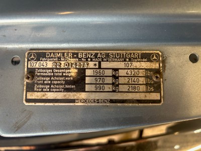 Lot 104 - 1979 Mercedes-Benz 350 SL