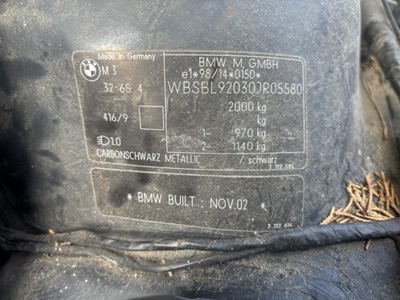 Lot 120 - 2003 BMW M3 Coupé