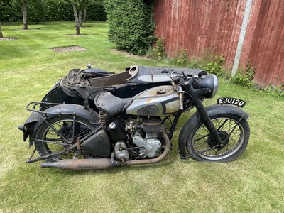Lot 385 - c.1948 Norton Big Four with Swallow Commando sidecar