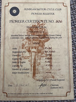 Lot 305 - 1909 P&M 3½HP