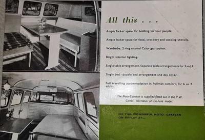 Lot 1958 Volkswagen Type 2 T1 'Peter Pitt Moto-Caravan'