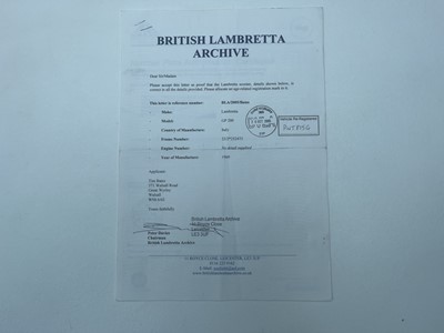 Lot 112 - 1969 Lambretta DL200