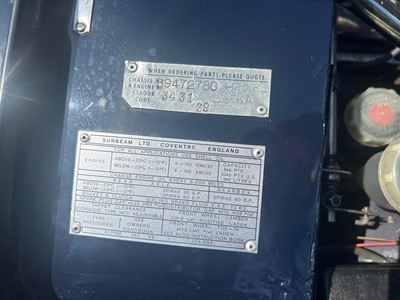 Lot 1965 Sunbeam Tiger MK1