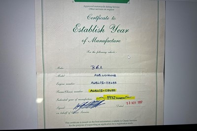 Lot 393 - 1972 BSA Lightning