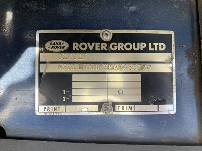 Lot 109 - 1994 Range Rover Classic Vogue SE