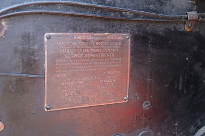 Lot 120 - 1926 Armstrong Siddeley 14hp Chiltern Coupe