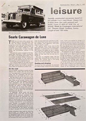 Lot 71 - 1971 Land Rover Series IIA 'Searle Carawagon'