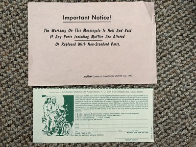 Lot 208 - 1978 Harley-Davidson FLH-1200