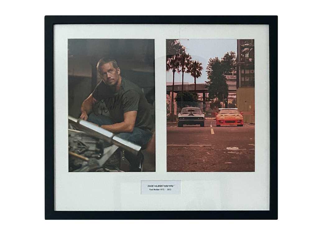 Lot 134 - Paul Walker (1973 – 2013) Fast & Furious Autograph Presentation