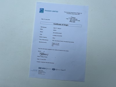 Lot 142 - 1967 Vespa SS180 Super Sport