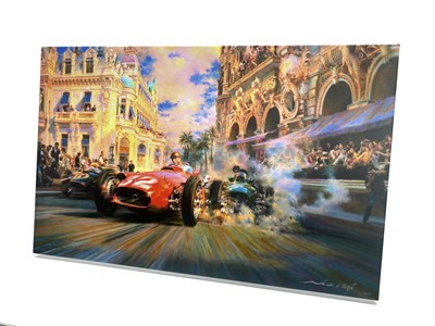 Lot 109 - ‘Dicing at Casino Square’ Deluxe Giclee Canvas Artwork by Alfredo de la Maria