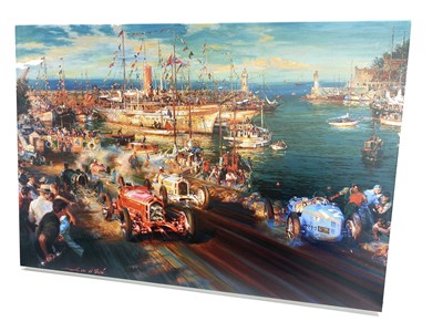 Lot 103 - ‘Monaco Meets Monza’ Deluxe Giclee Canvas Artwork by Alfredo de la Maria
