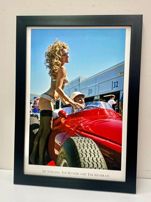 Lot 108 - ‘Sir Stirling, The Blonde & The Maserati’ - Portrait Version