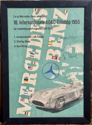 Lot 112 - Signed Mercedes-Benz Grand Prix Victory Handbill Poster