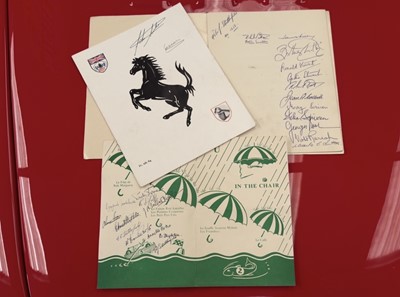 Lot 113 - Three Signed BRDC Dinner Dance Menus