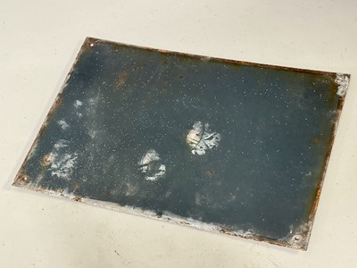 Lot 128 - 'The Motorcycle' Newspaper Enamel Sign