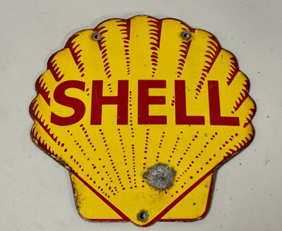 Lot 105 - Shell Clamshell Enamel Sign