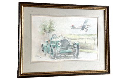 Lot 137 - 'Bentley vs. Hawker Fury' original artwork by Bob Murray