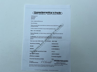 Lot 108 - 1963 Lambretta Li150 series 3