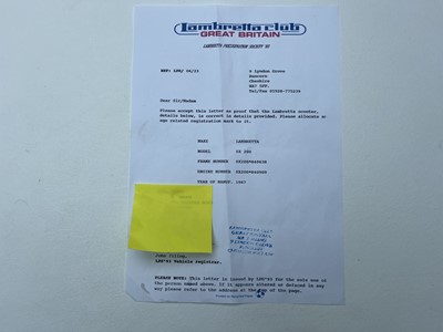 Lot 133 - 1967 Lambretta SX200