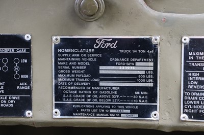 Lot 103 - 1944 Ford GPW Jeep