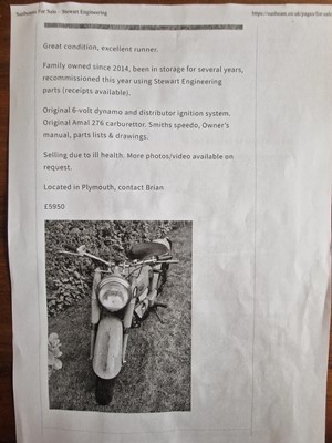 Lot 319 - 1953 Sunbeam S7