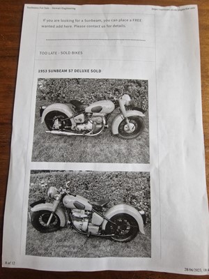 Lot 319 - 1953 Sunbeam S7