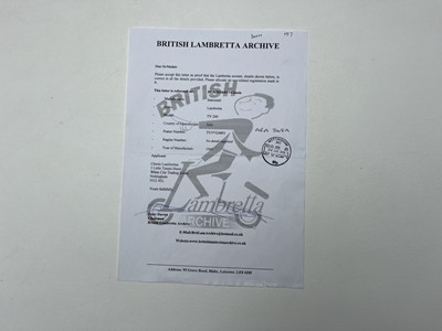 Lot 124 - 1963 Lambretta TV200 (225)